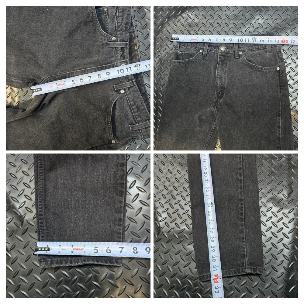 Vintage Levis 550 Relaxed‎ Fit Tapered Leg Orange Tab Black Jeans 32x32 11/1996